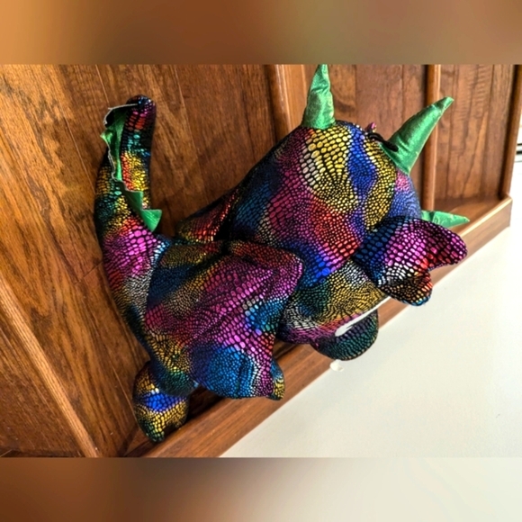 Dragon plush Caravan Softoys Bling Rainbow Dragon 19" - Picture 4 of 6